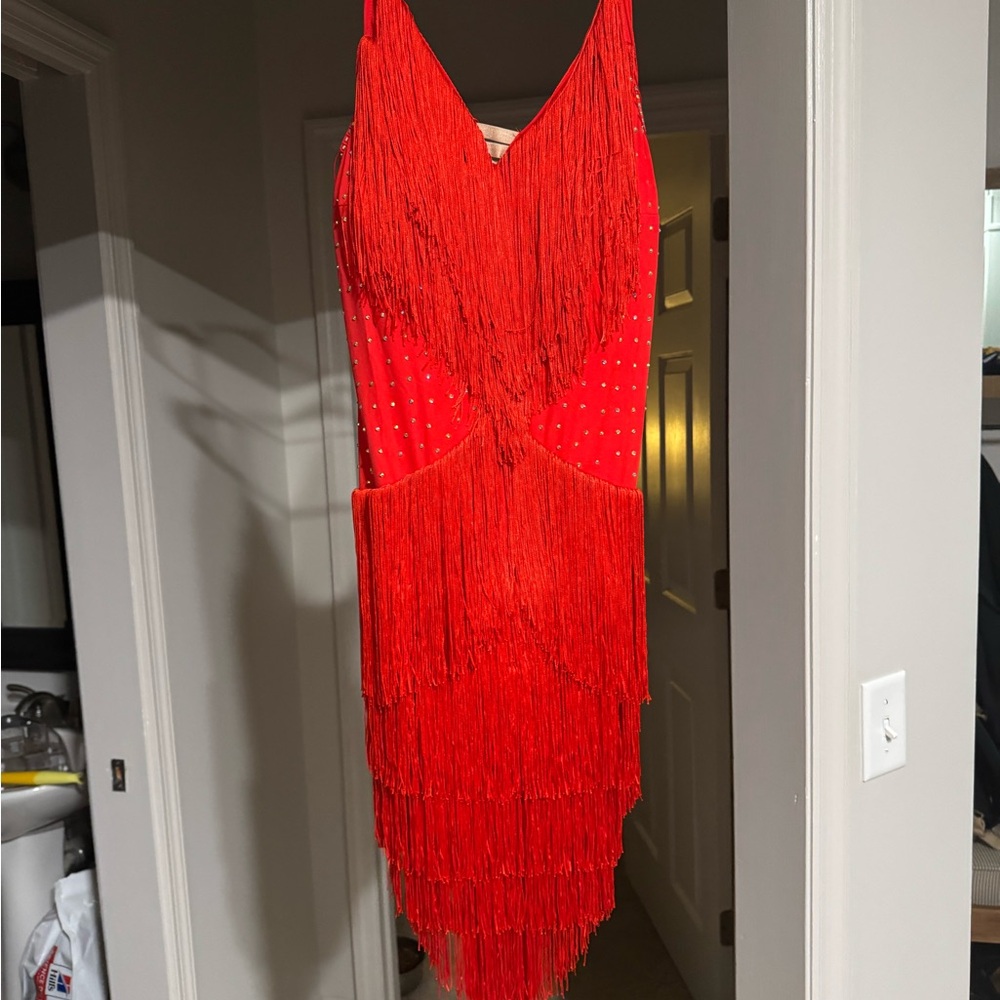 Red Latin competition or performance dress. Brand new.